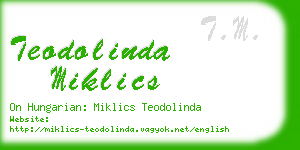 teodolinda miklics business card